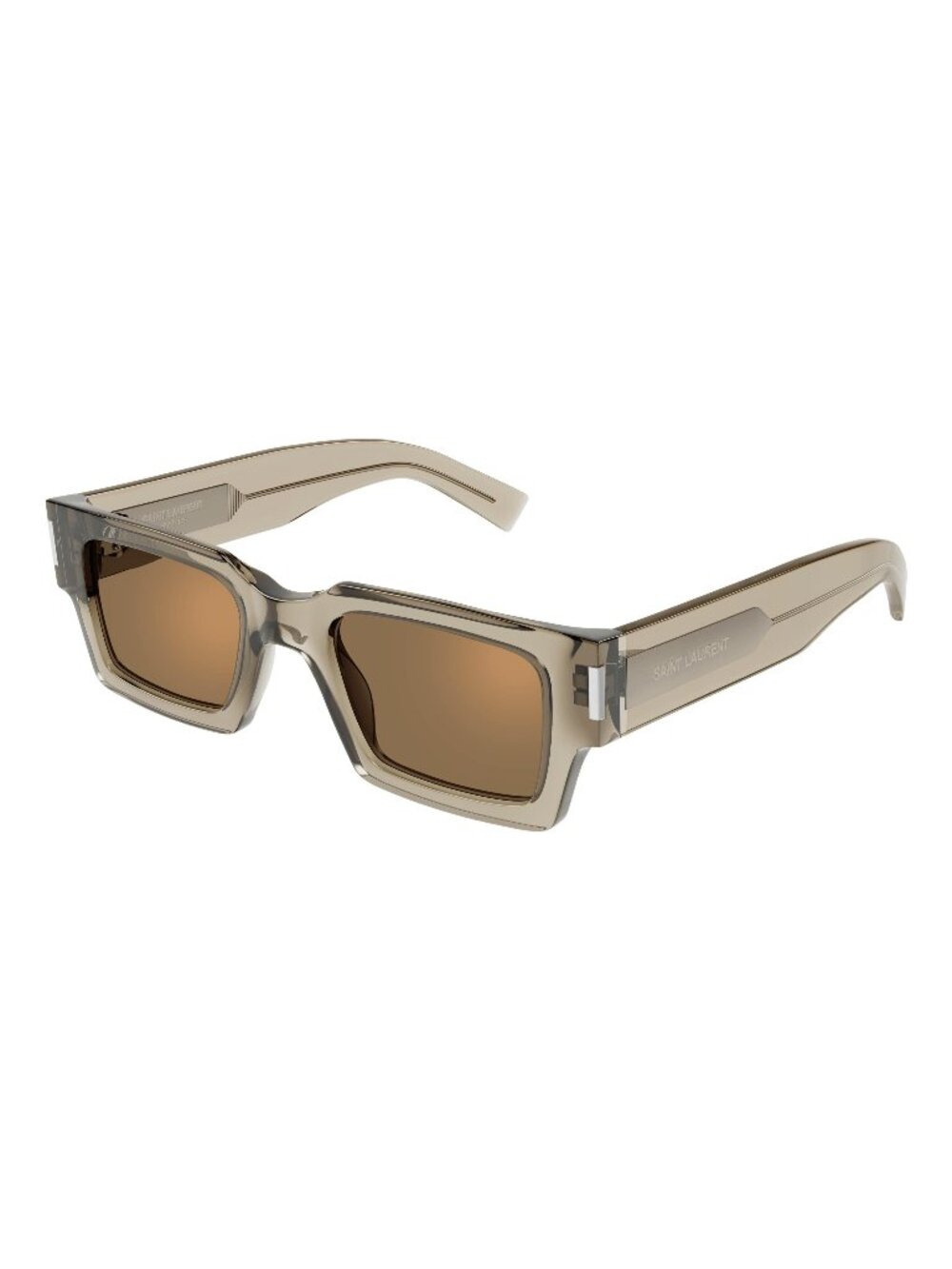 New Saint Laurent Unisex Sunglasses Yellow Square Brown Lens Acetate Frame SL 50